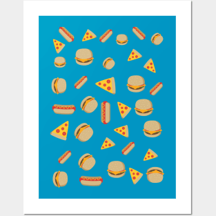 Fast food pattern Posters and Art